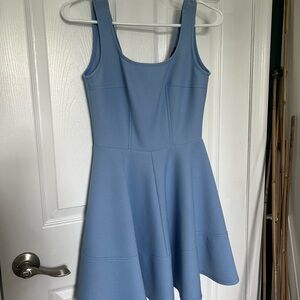 Lulu's Blue Fit and Flare Mini Dress